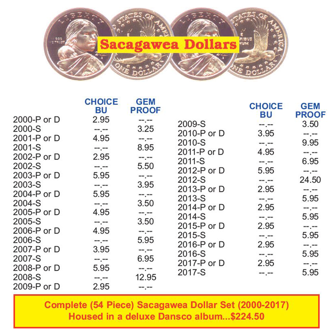 Sacagawea Dollars